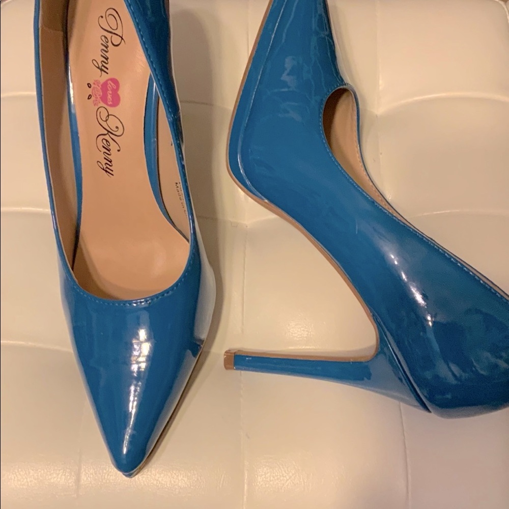 Patent Blue Heels